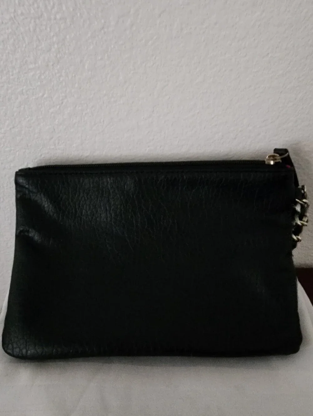 Juicy Couture Black Quilted Chain Charm Wristlet
